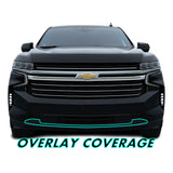 2021-2023 Chevrolet Suburban | Front Bumper Lower Lip Trim Chrome Delete PreCut Vinyl Wrap