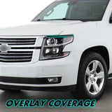 2015-2020 Chevrolet Suburban | Headlight Trim Chrome Delete PreCut Vinyl Wrap