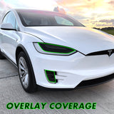 2016-2021 Tesla Model X | Headlight Cutout PreCut Tint Overlays
