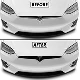 2016-2021 Tesla Model X | Front Bumper Trim Combo Chrome Delete PreCut Vinyl Wrap