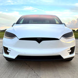 2016-2021 Tesla Model X | Front Bumper Trim Combo Chrome Delete PreCut Vinyl Wrap