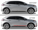 2019-2024 Ford Edge | Door Molding Trim Chrome Delete PreCut Vinyl Wrap