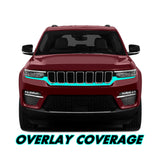 2022-2023 Jeep Grand Cherokee | Front Bumper Trim Chrome Delete PreCut Vinyl Wrap