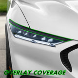 2021-2024 Ford Mustang Mach-E | Headlight Eyelid PreCut Vinyl Overlays