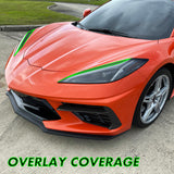 2020-2022 Chevrolet Corvette C8 | Headlight Eyelid PreCut Tint Overlays