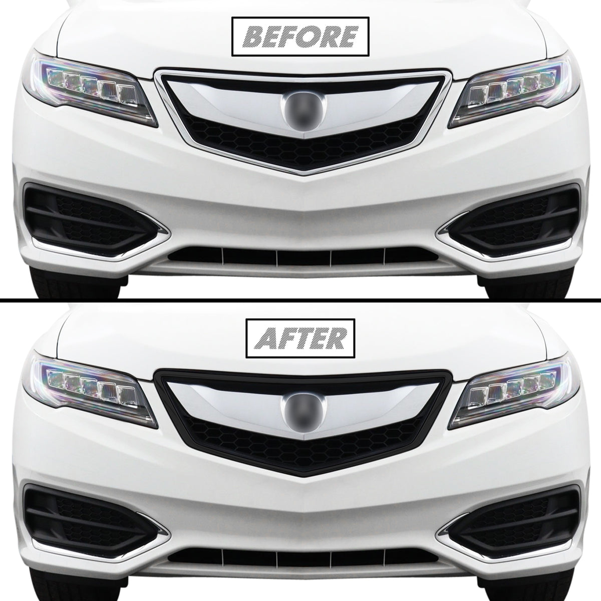 2016-2018 Acura RDX | Front Grill Trim Chrome Delete PreCut Vinyl