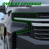 2021-2022 Chevrolet Tahoe | Headlight & DRL PreCut Tint Overlays