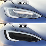 2012-2021 Tesla Model S | Headlight Cutout PreCut Tint Overlays