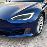 2012-2021 Tesla Model S | Headlight Cutout PreCut Tint Overlays