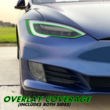 2012-2021 Tesla Model S | Headlight Cutout PreCut Tint Overlays