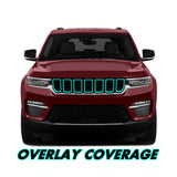 2022-2023 Jeep Grand Cherokee | Upper Front Grill Trim Chrome Delete PreCut Vinyl Wrap
