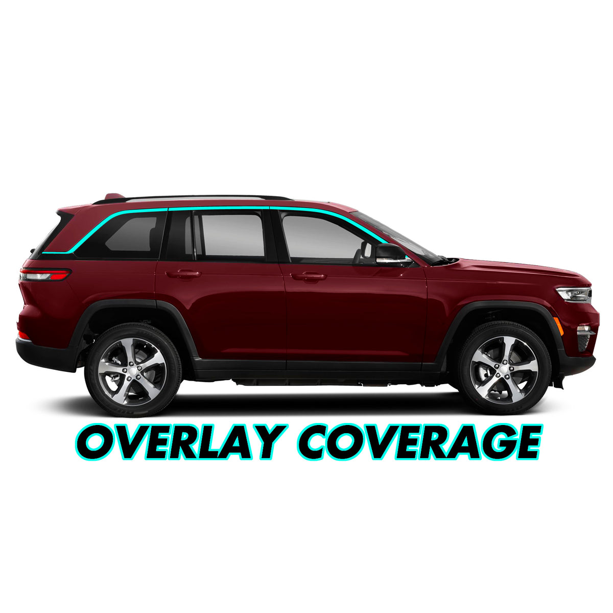 20222023 Jeep Grand Cherokee Window Trim Chrome Delete PreCut Vinyl