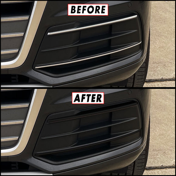 2018-2020 Audi Q5 | Front Bumper Side Grill Trim Chrome Delete PreCut Vinyl Wrap