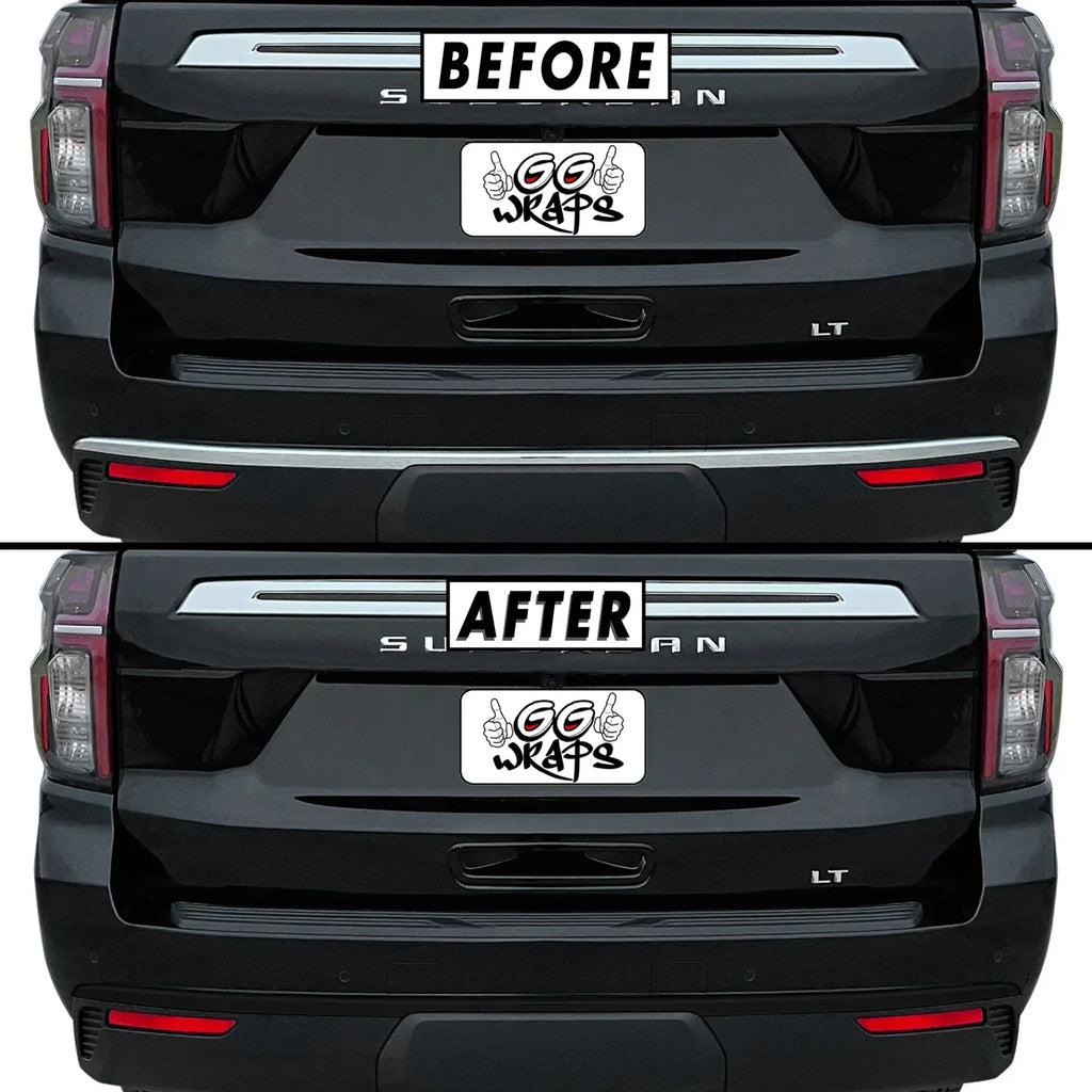 2021-2023 Chevrolet Suburban | Rear Bumper Trim Chrome Delete PreCut Vinyl Wrap