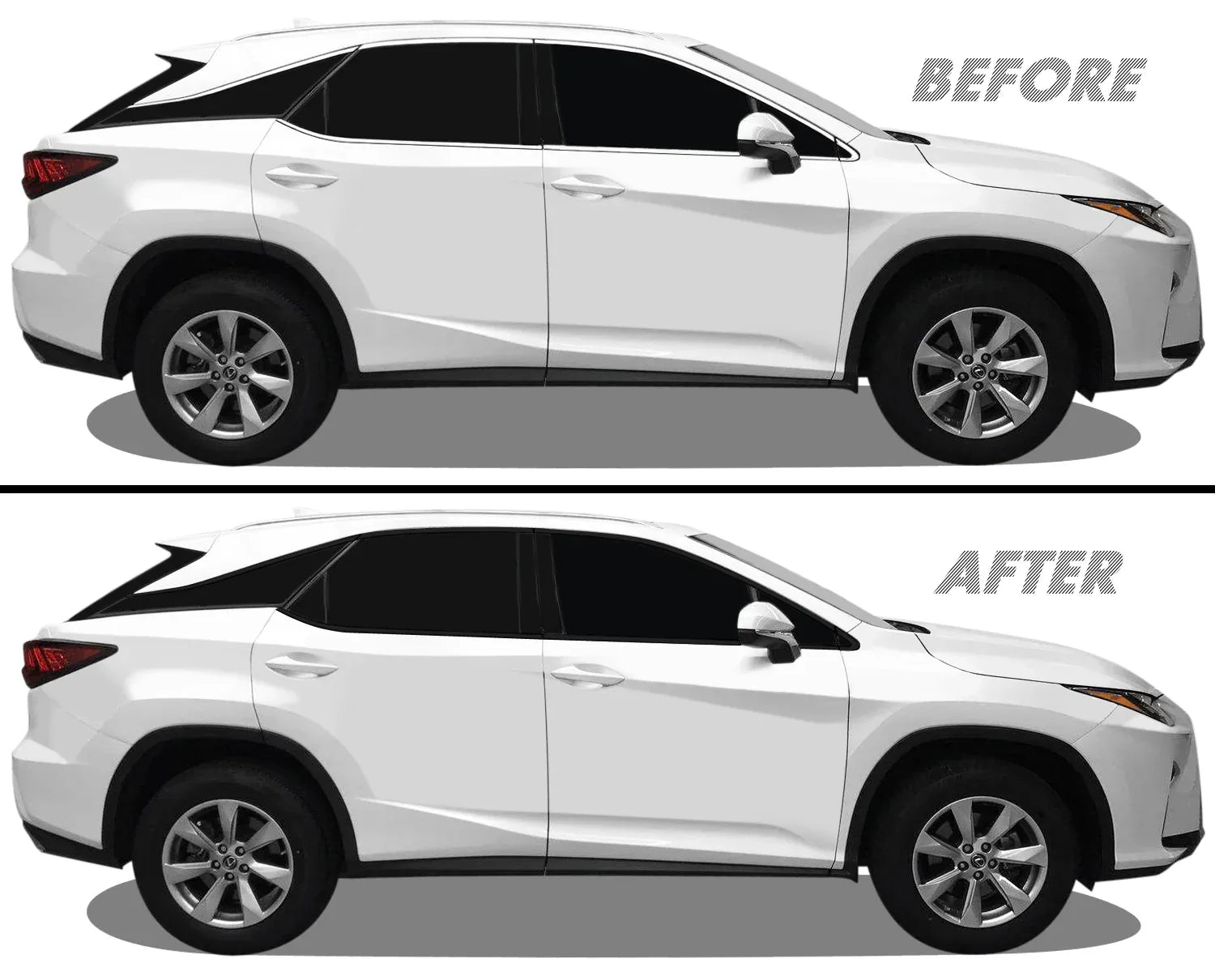 2016-2022 Lexus RX | Window Trim Chrome Delete PreCut Vinyl Wrap