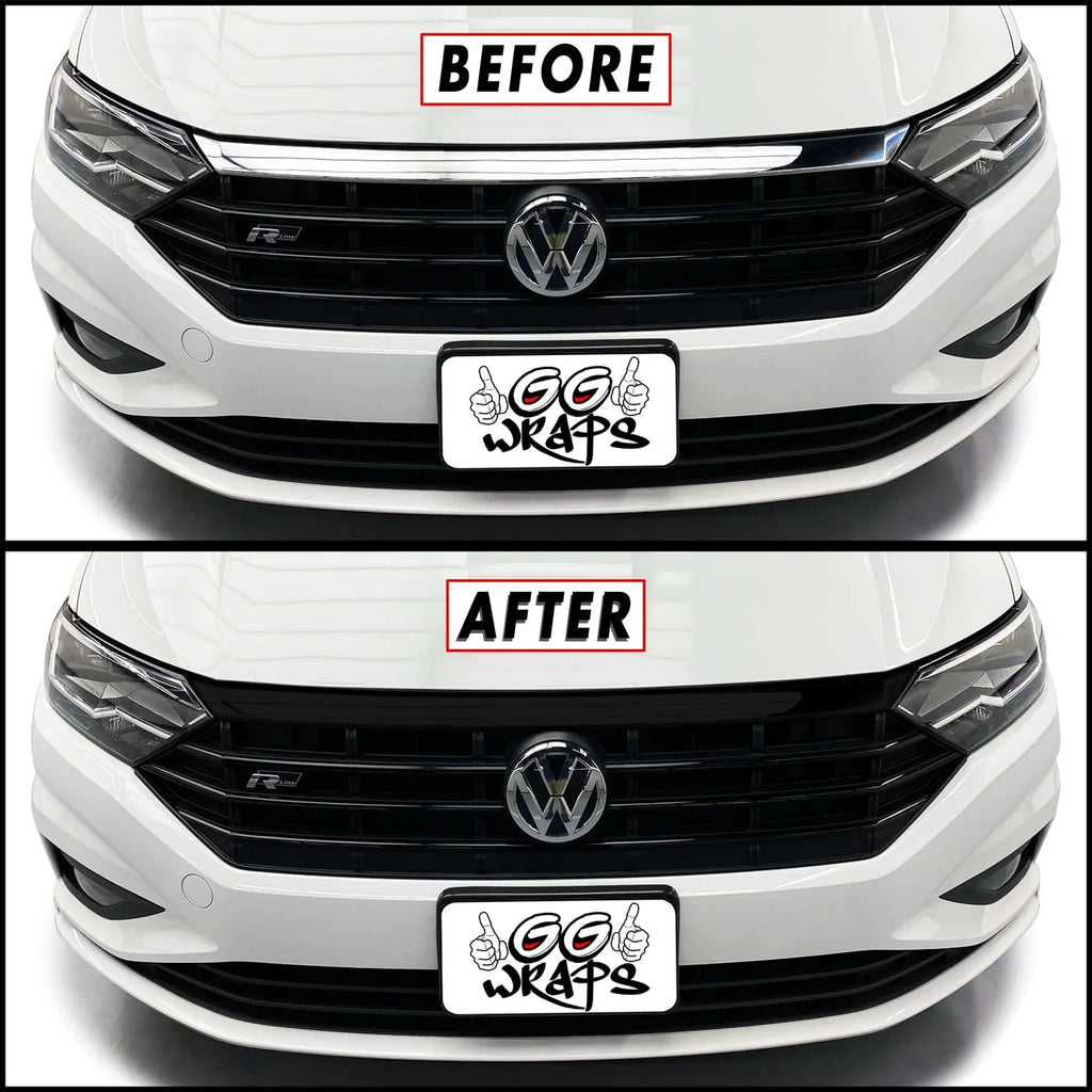 2019-2021 Volkswagen Jetta R-Line | Front Grill Trim Chrome Delete PreCut Vinyl Wrap