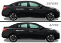 2013-2019 Nissan Sentra | Window Trim Chrome Delete PreCut Vinyl Wrap
