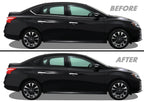2013-2019 Nissan Sentra | Window Trim Chrome Delete PreCut Vinyl Wrap