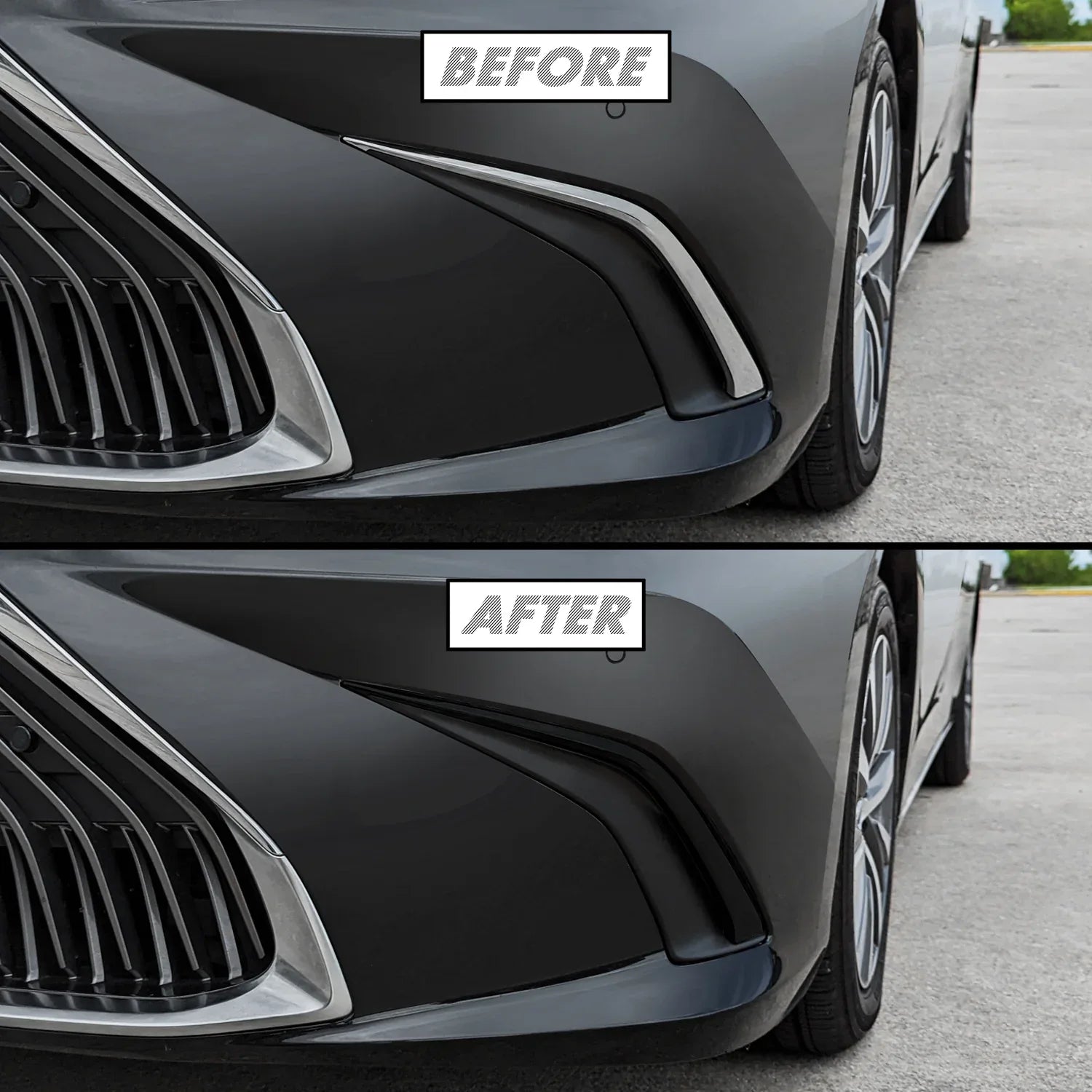 2019-2023 Lexus ES | Fog Light Trim Chrome Delete PreCut Vinyl Wrap
