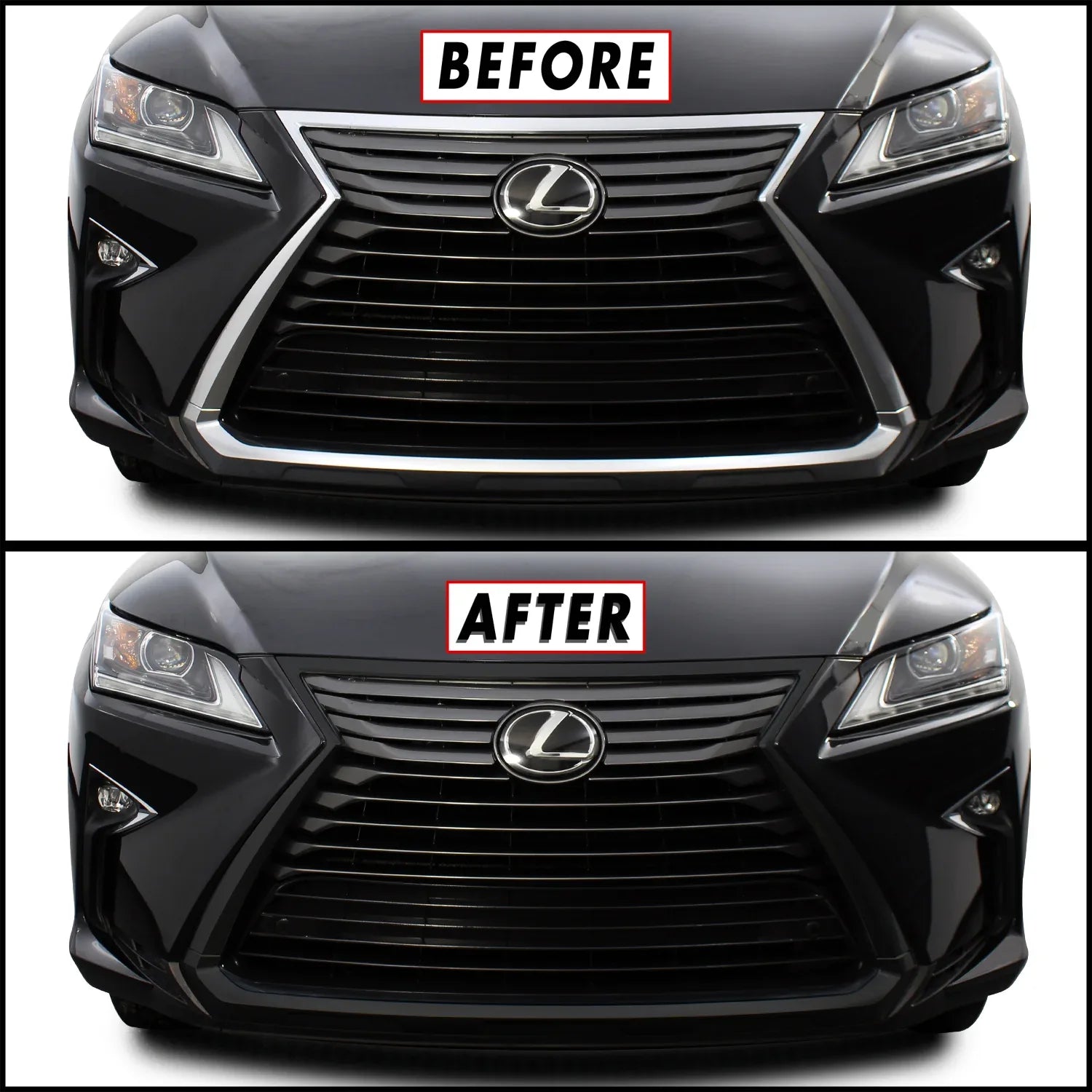 2016-2019 Lexus RX | Front Grill Trim Chrome Delete PreCut Vinyl Wrap