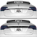 2016-2021 Tesla Model X | Rear Trunk Trim Chrome Delete PreCut Vinyl Wrap