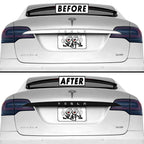 2016-2021 Tesla Model X | Rear Trunk Trim Chrome Delete PreCut Vinyl Wrap