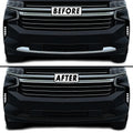 2021-2023 Chevrolet Suburban | Front Bumper Lower Lip Trim Chrome Delete PreCut Vinyl Wrap