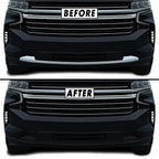 2021-2023 Chevrolet Suburban | Front Bumper Lower Lip Trim Chrome Delete PreCut Vinyl Wrap