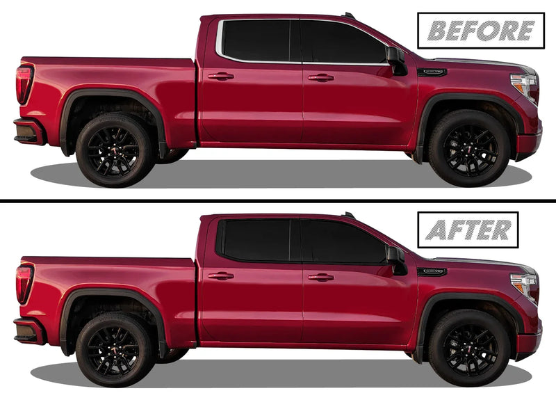 2019-2026 GMC Sierra 1500 | Window Trim Chrome Delete PreCut Vinyl Wrap