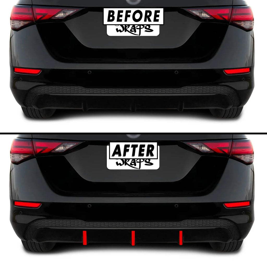 2020-2023 Nissan Sentra | Rear Bumper Diffuser Accent PreCut Vinyl Wrap