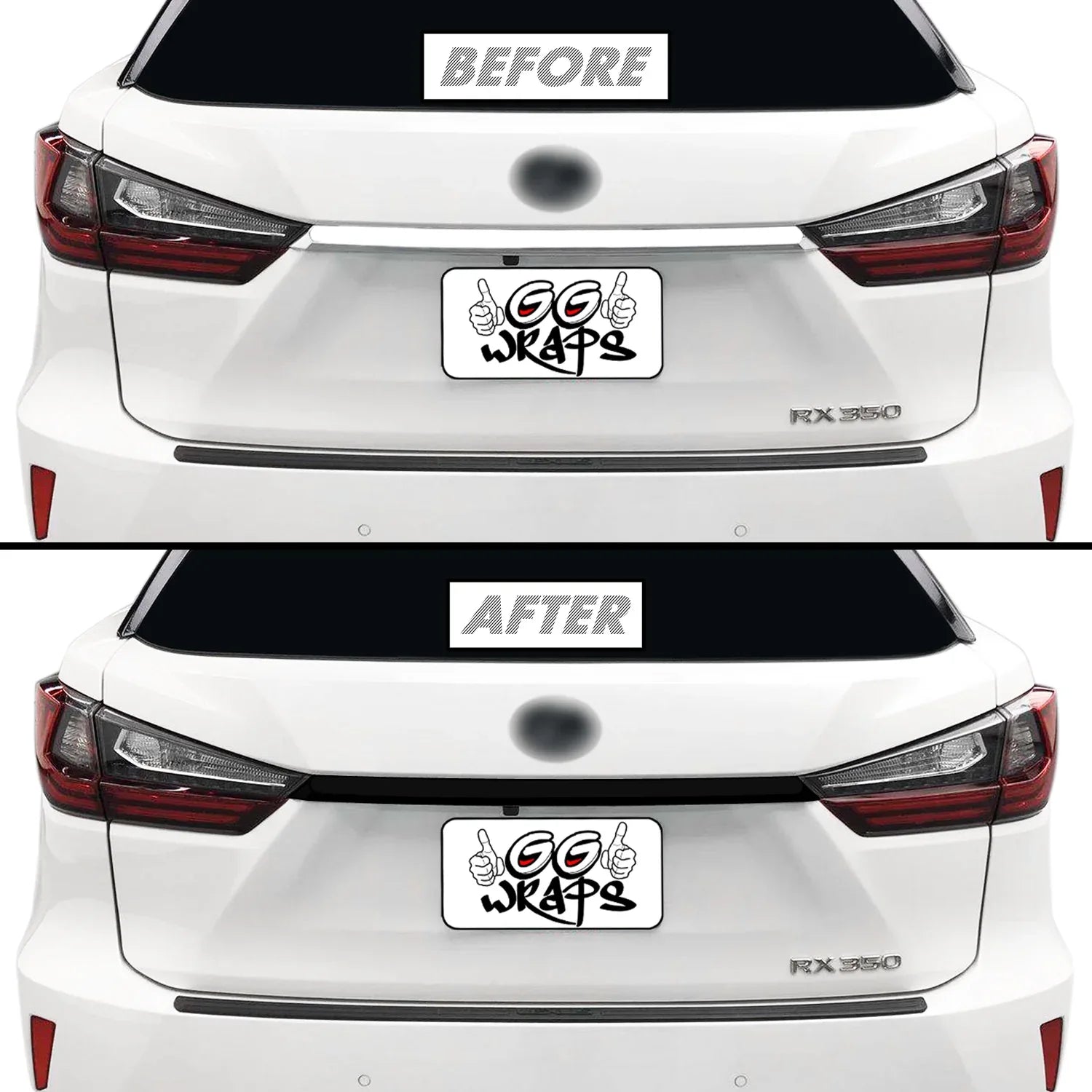 2016-2022 Lexus RX | Tailgate Trim Chrome Delete PreCut Vinyl Wrap