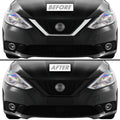 2016-2019 Nissan Sentra | Front Grill Trim Chrome Delete PreCut Vinyl Wrap