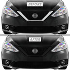 2016-2019 Nissan Sentra | Front Grill Trim Chrome Delete PreCut Vinyl Wrap