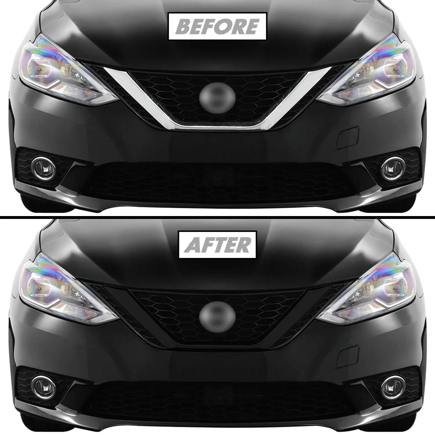 2016-2019 Nissan Sentra | Front Grill Trim Chrome Delete PreCut Vinyl Wrap