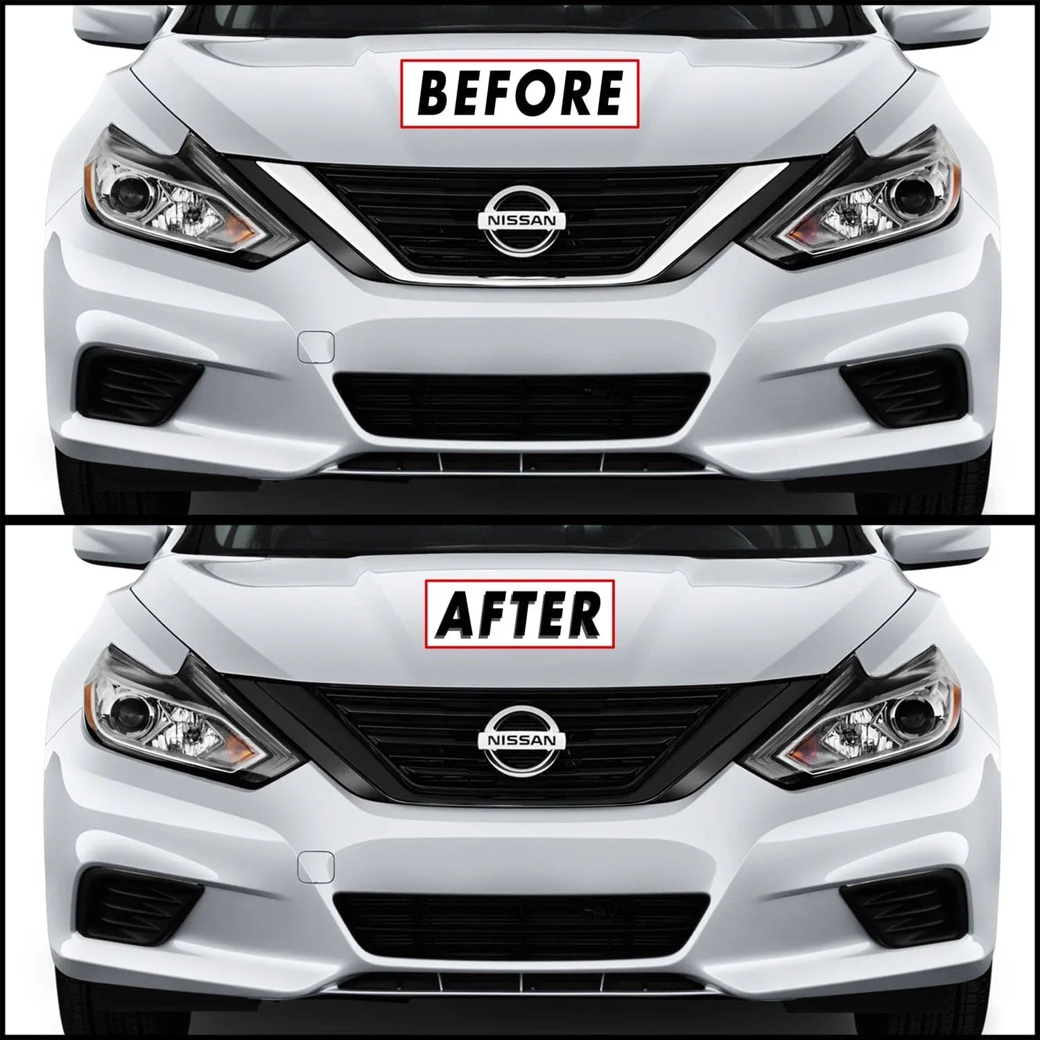 2016-2018 Nissan Altima | Front Grill Trim Chrome Delete PreCut Vinyl Wrap