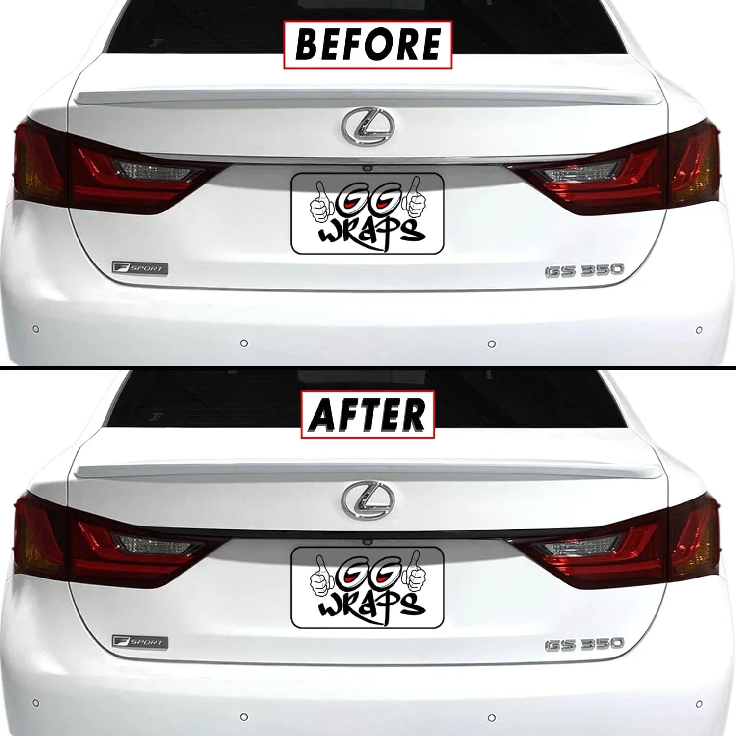 2013-2020 Lexus GS | Rear Trunk Trim Chrome Delete PreCut Vinyl Wrap