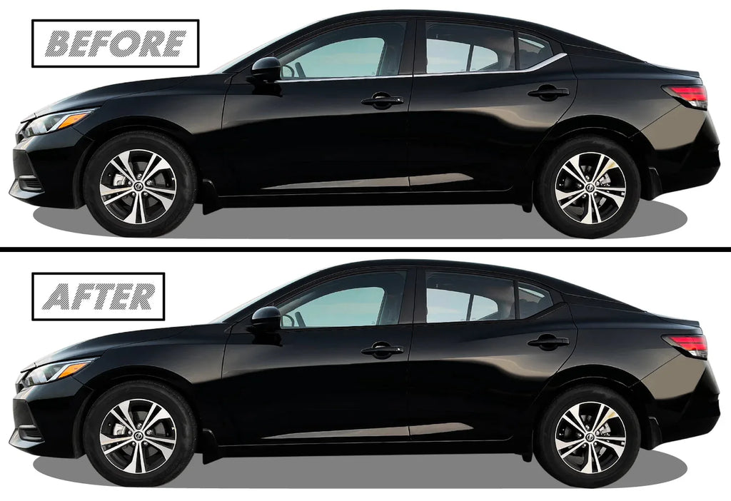 2020-2023 Nissan Sentra | Window Trim Chrome Delete PreCut Vinyl Wrap