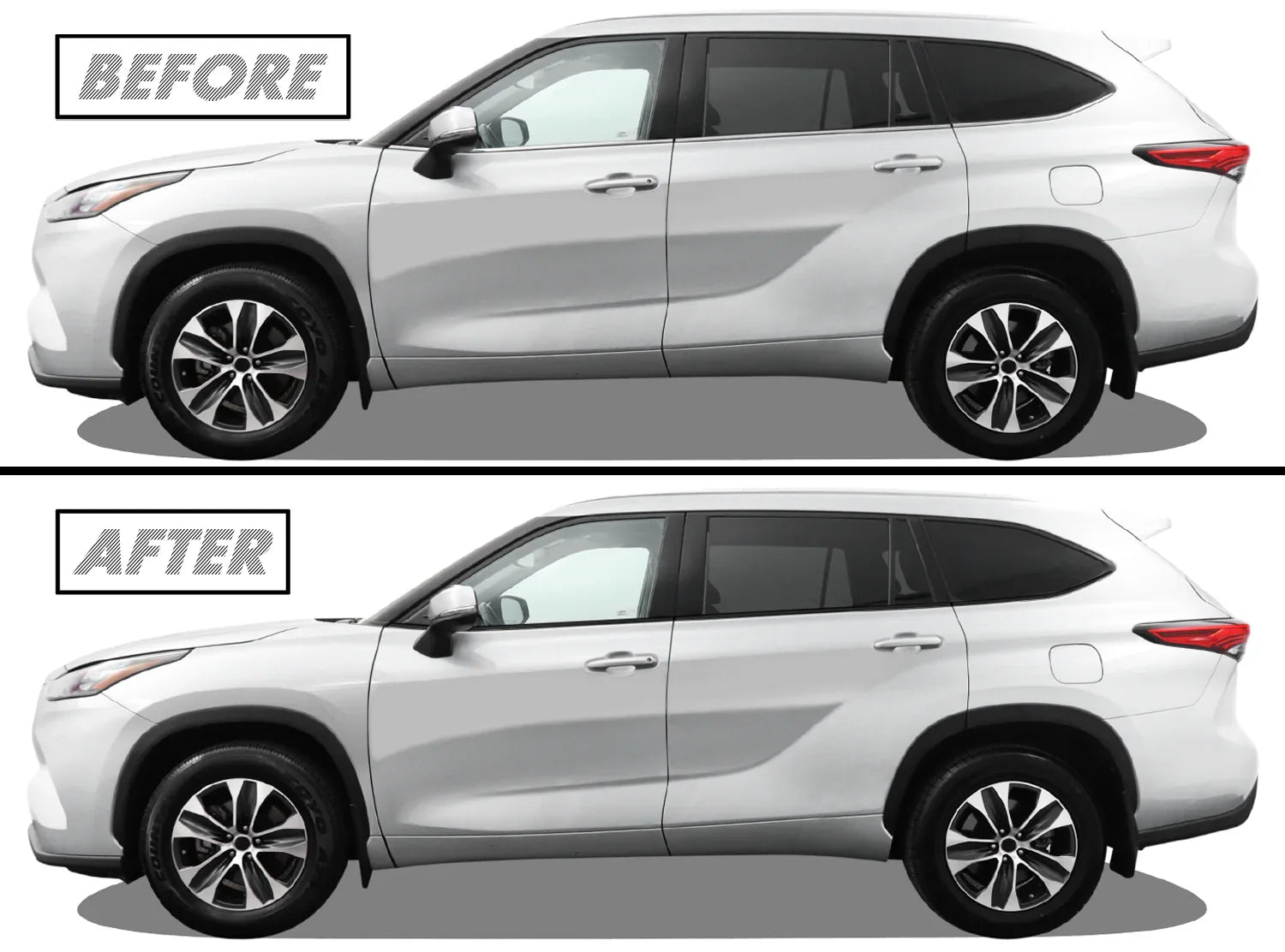 2020-2023 Toyota Highlander | Window Trim Chrome Delete PreCut Vinyl Wrap