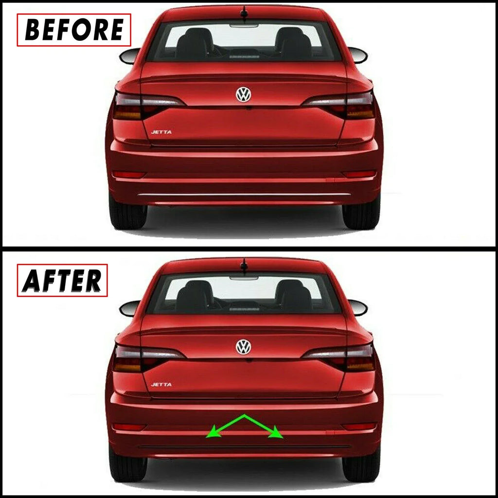 2019-2021 Volkswagen Jetta | Rear Bumper Diffuser Trim Chrome Delete PreCut Vinyl Wrap