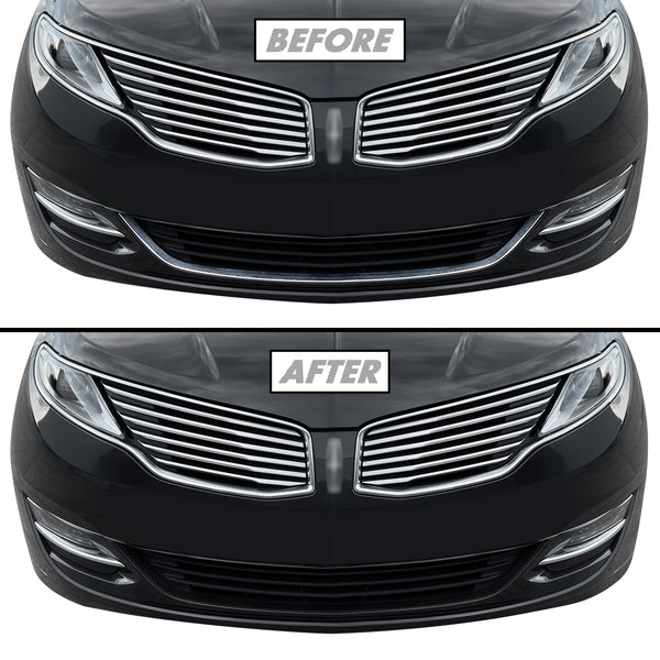 2013 2016 Lincoln MKZ Front Bumper Lower Lip Precut Vinyl Wrap Matte Black