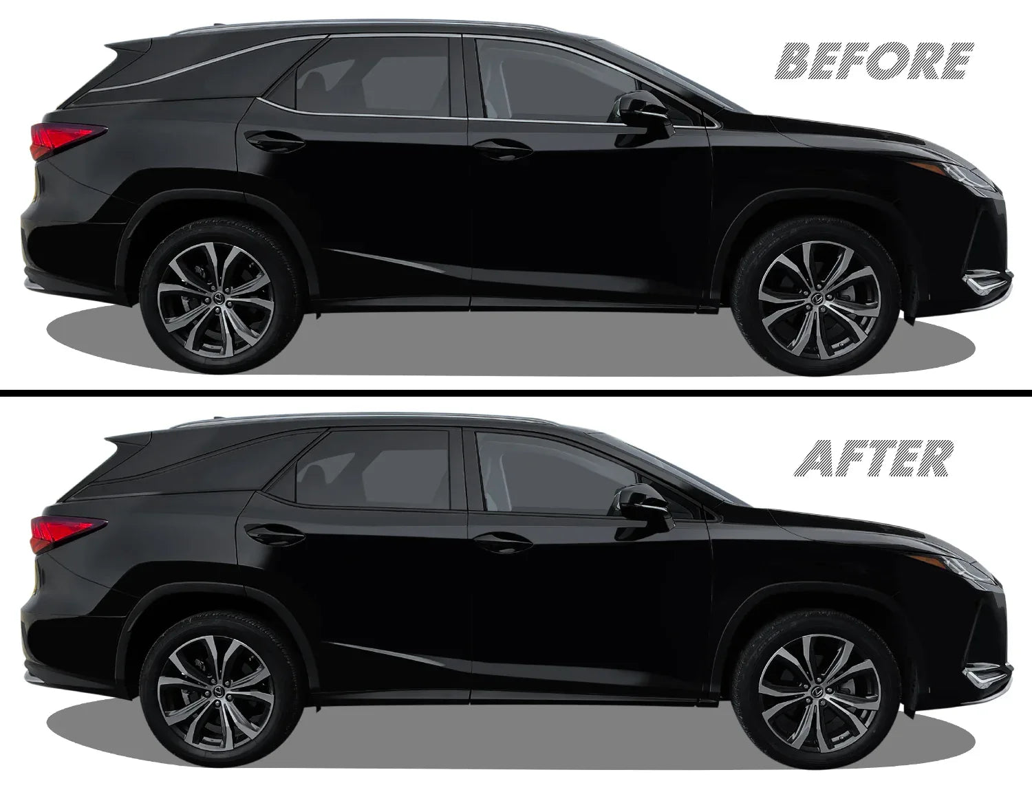 2018-2022 Lexus RX L | Window Trim Chrome Delete PreCut Vinyl Wrap