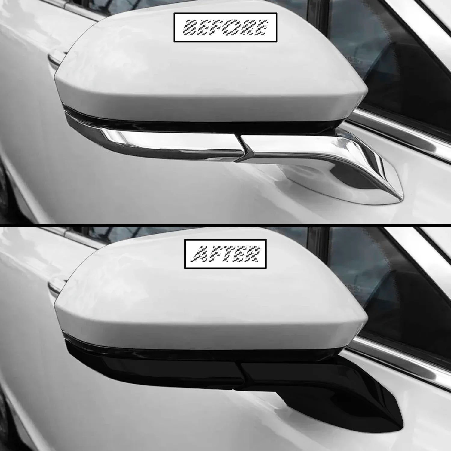 2013-2020 Lincoln MKZ | Mirror Trim Chrome Delete PreCut Vinyl Wrap