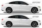 2019-2025 Chevrolet Malibu | Window Trim Chrome Delete PreCut Vinyl Wrap