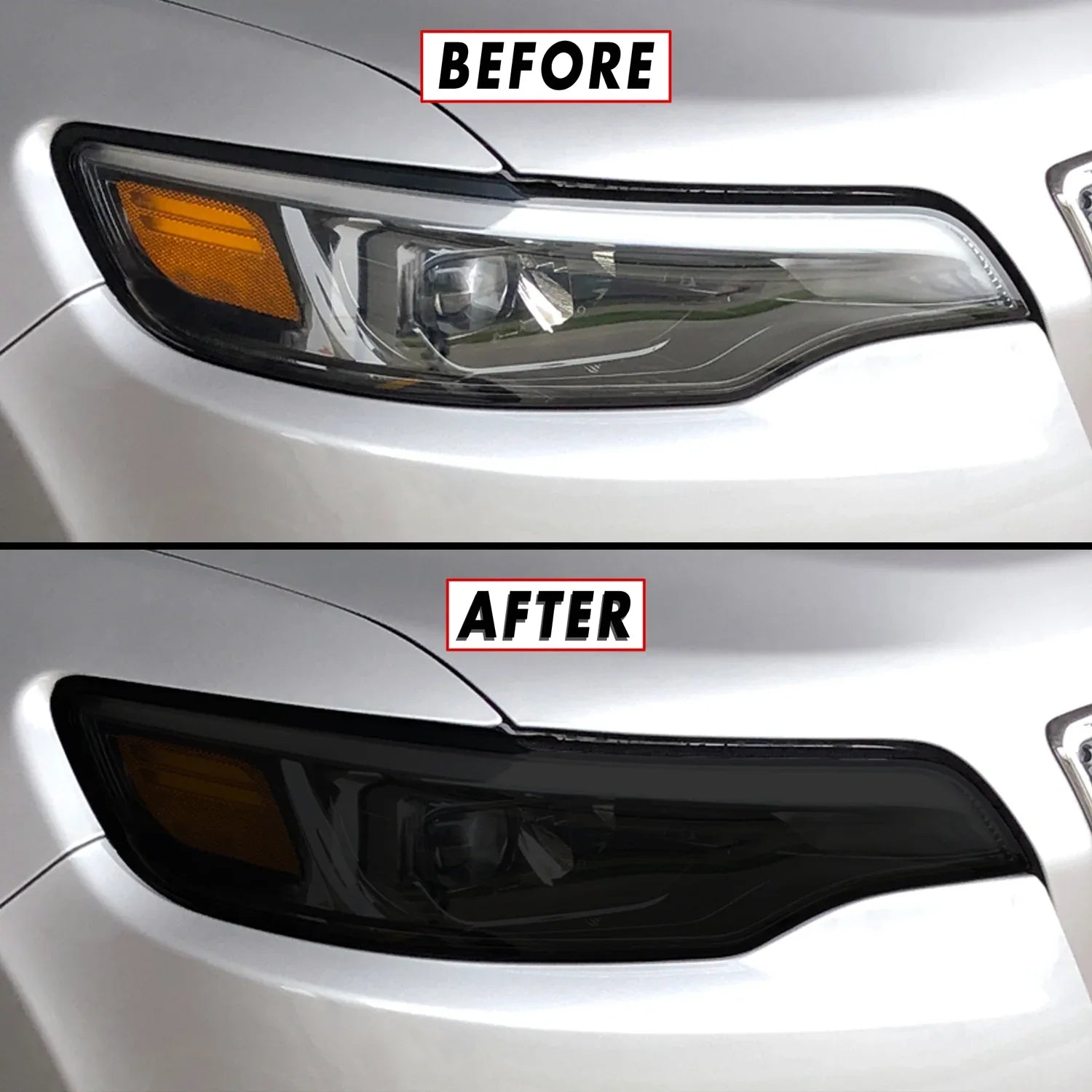 2019-2023 Jeep Cherokee | Headlight PreCut Tint Overlays