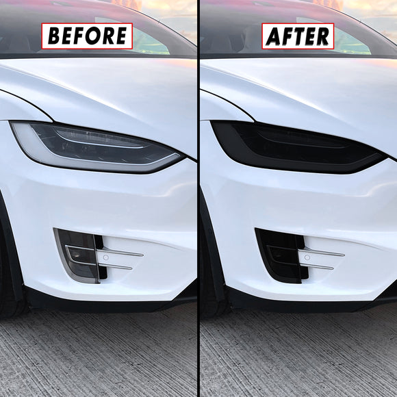 2016-2021 Tesla Model X | Headlight PreCut Tint Overlays