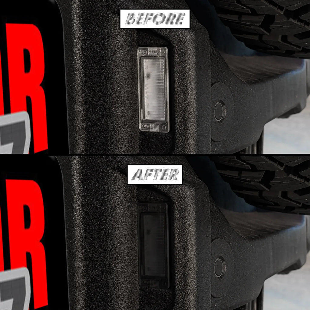 2021-2026 Ford Bronco | License Plate Light PreCut Tint Overlays