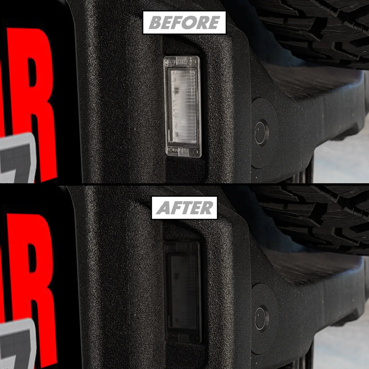 2021-2026 Ford Bronco | License Plate Light PreCut Tint Overlays