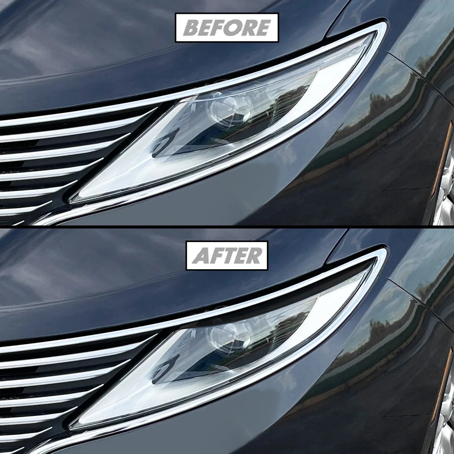 2013-2016 Lincoln MKZ | Headlight Eyelid PreCut Vinyl Overlays