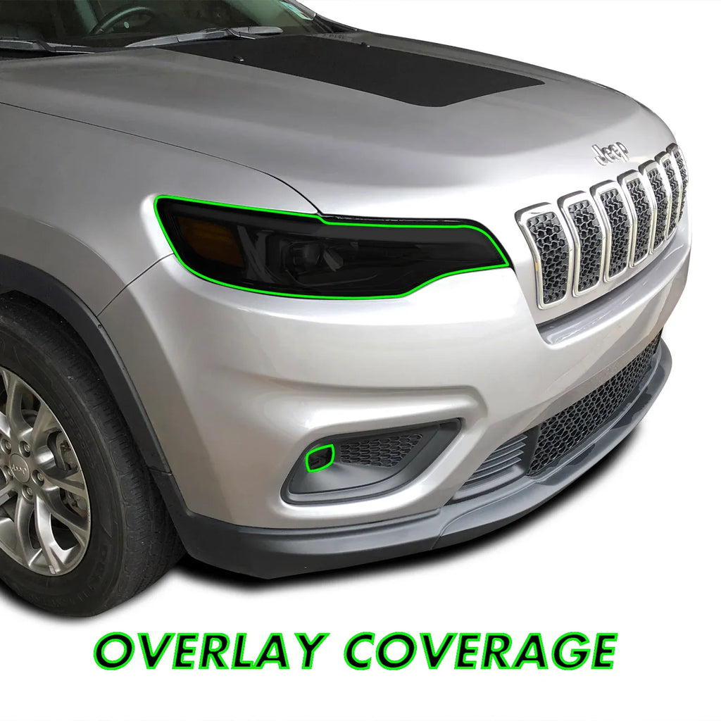 2019-2023 Jeep Cherokee | Headlight PreCut Tint Overlays