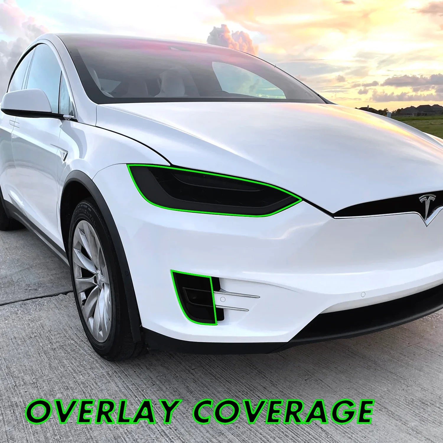 2016-2021 Tesla Model X | Headlight PreCut Tint Overlays
